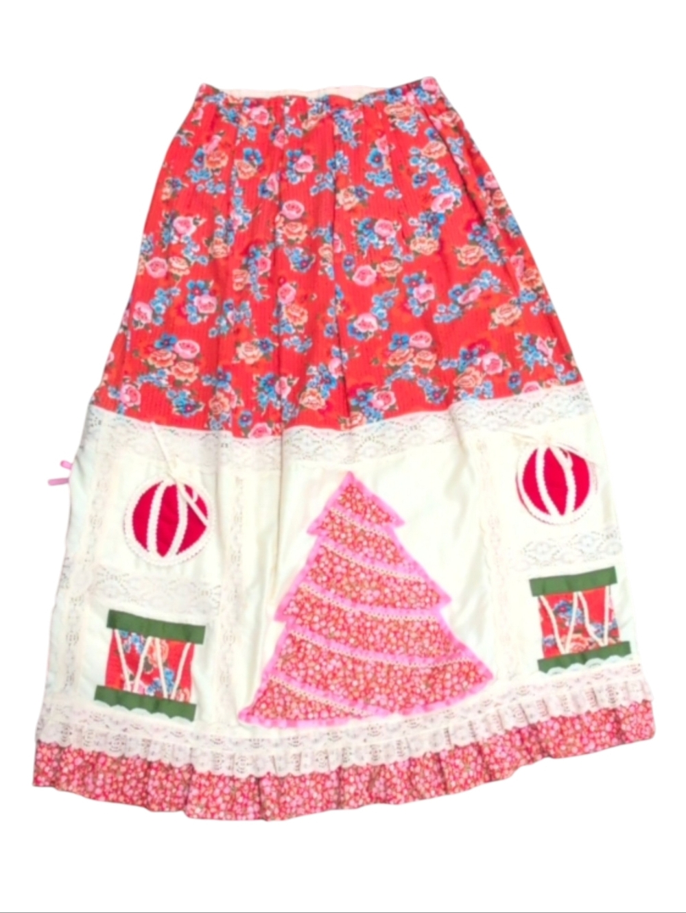 Vintage RARE Chessa Davis Size Medium Christmas MaxiSkirt